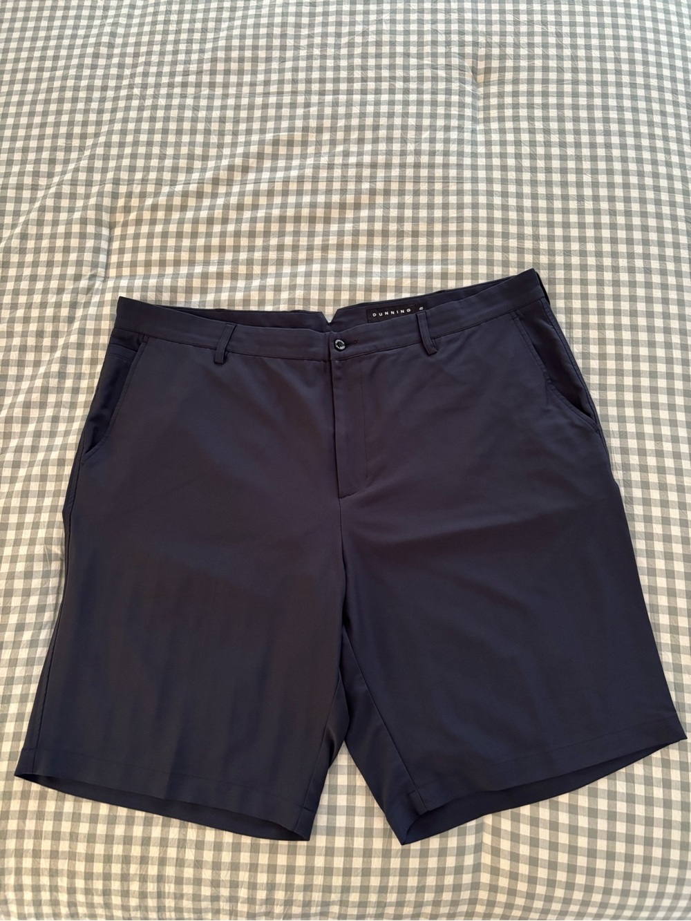 Dunning Golf Men's Flat Front Navy Performance Shorts